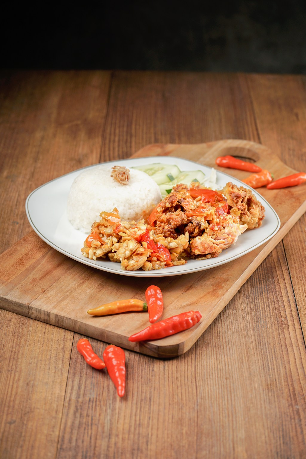 Nasi Ayam Geprek&nbsp;Tempe